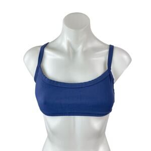 Form Women's Blue Sleeveless Yoga Athletic Activewear Sports Bra Crop Tank Top S